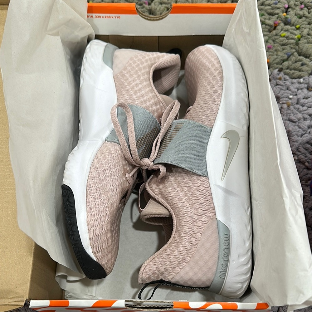 Nike Pink and Gray Athletic Shoes